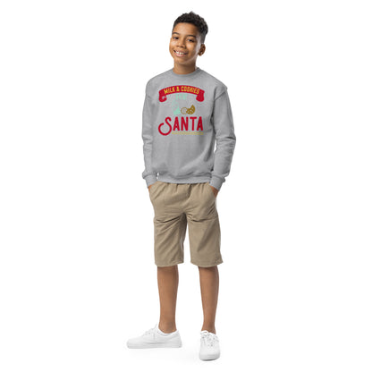 Milk & Cookies for Santa Christmas Kids Sweatshirt