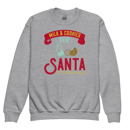 Milk & Cookies for Santa Christmas Kids Sweatshirt