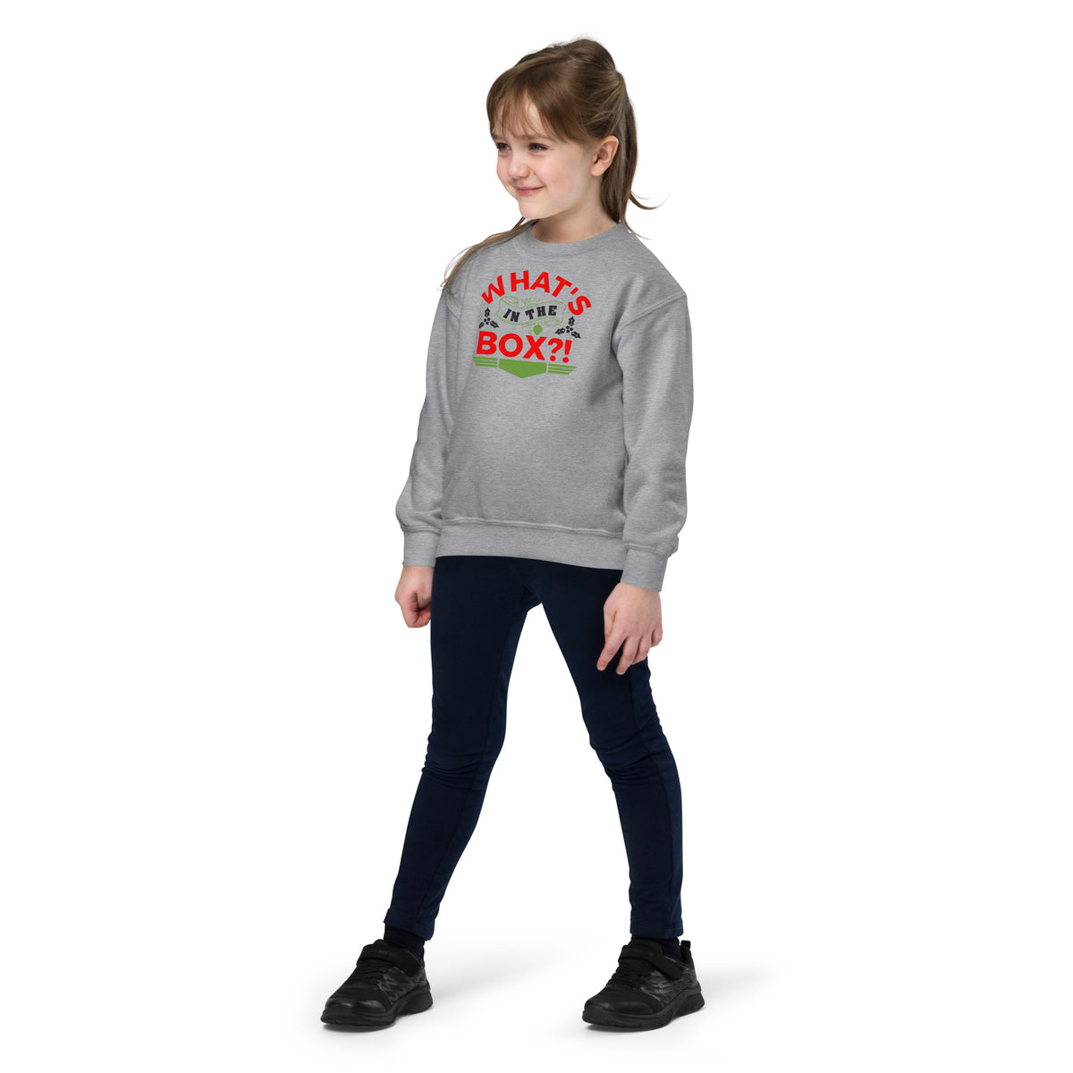 What's in the Box Christmas Kids Sweatshirt