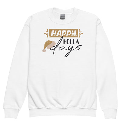 Happy Holla Days Christmas Kids Sweatshirt