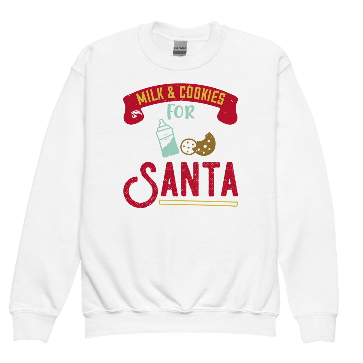 Milk & Cookies for Santa Christmas Kids Sweatshirt