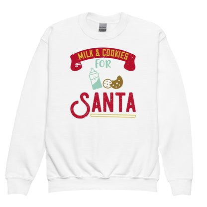 Milk & Cookies for Santa Christmas Kids Sweatshirt