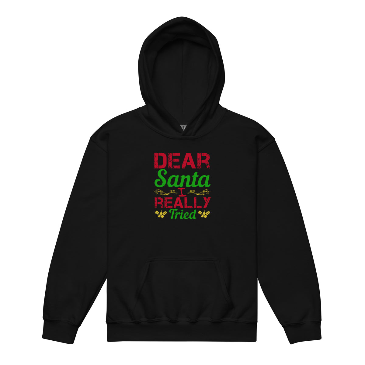 Dear Santa, I Really Tried Christmas Kids Hoodie