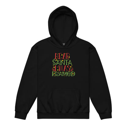 Dear Santa, I Was Framed Christmas Kids Hoodie