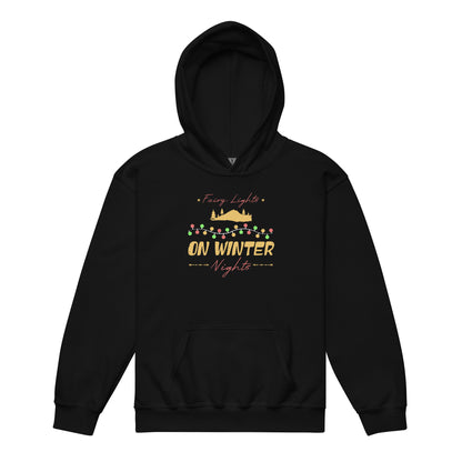 Fairy Lights on Winter Nights Christmas Kids Hoodie