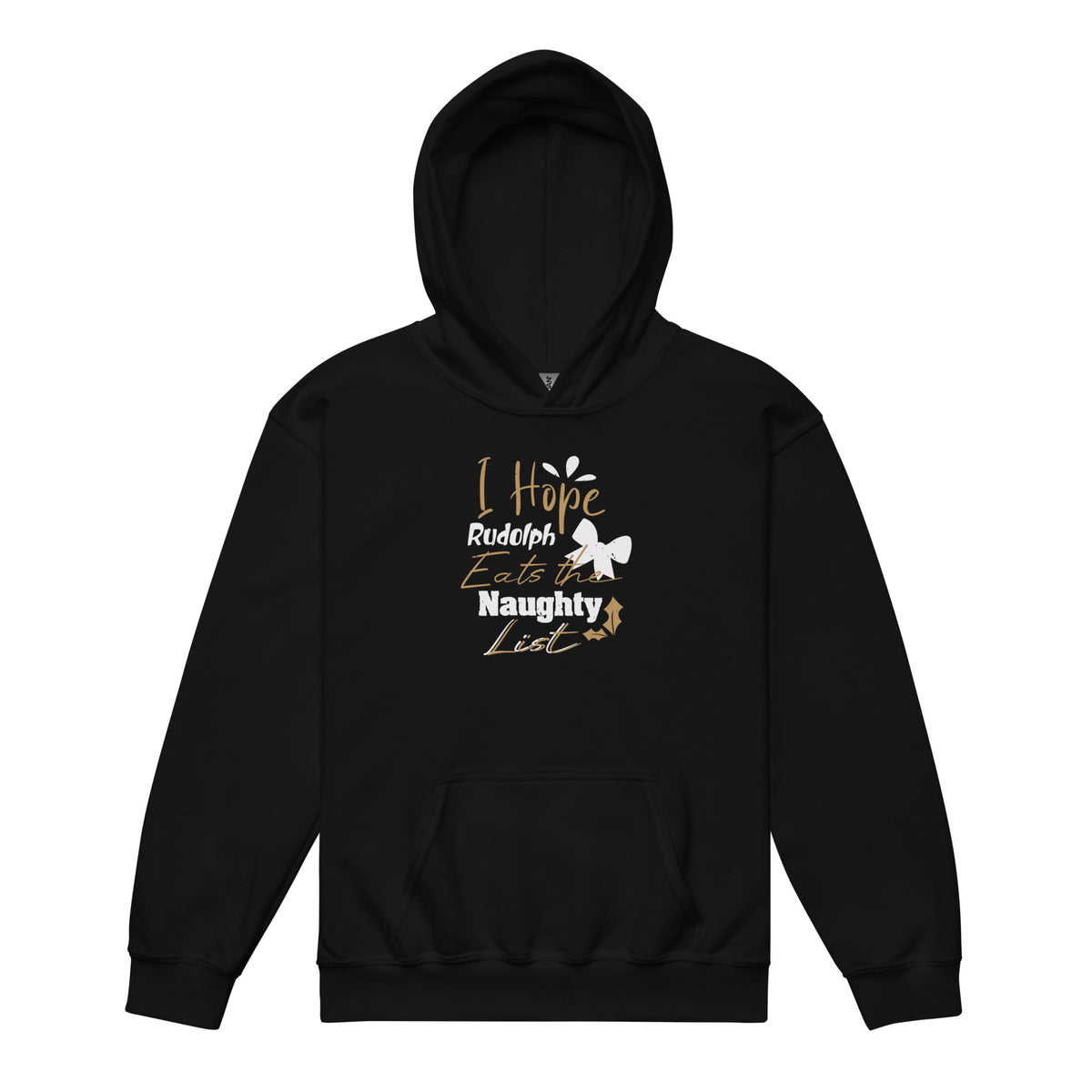 I Hope Rudolph Eats the Naughty List Christmas Kids Hoodie