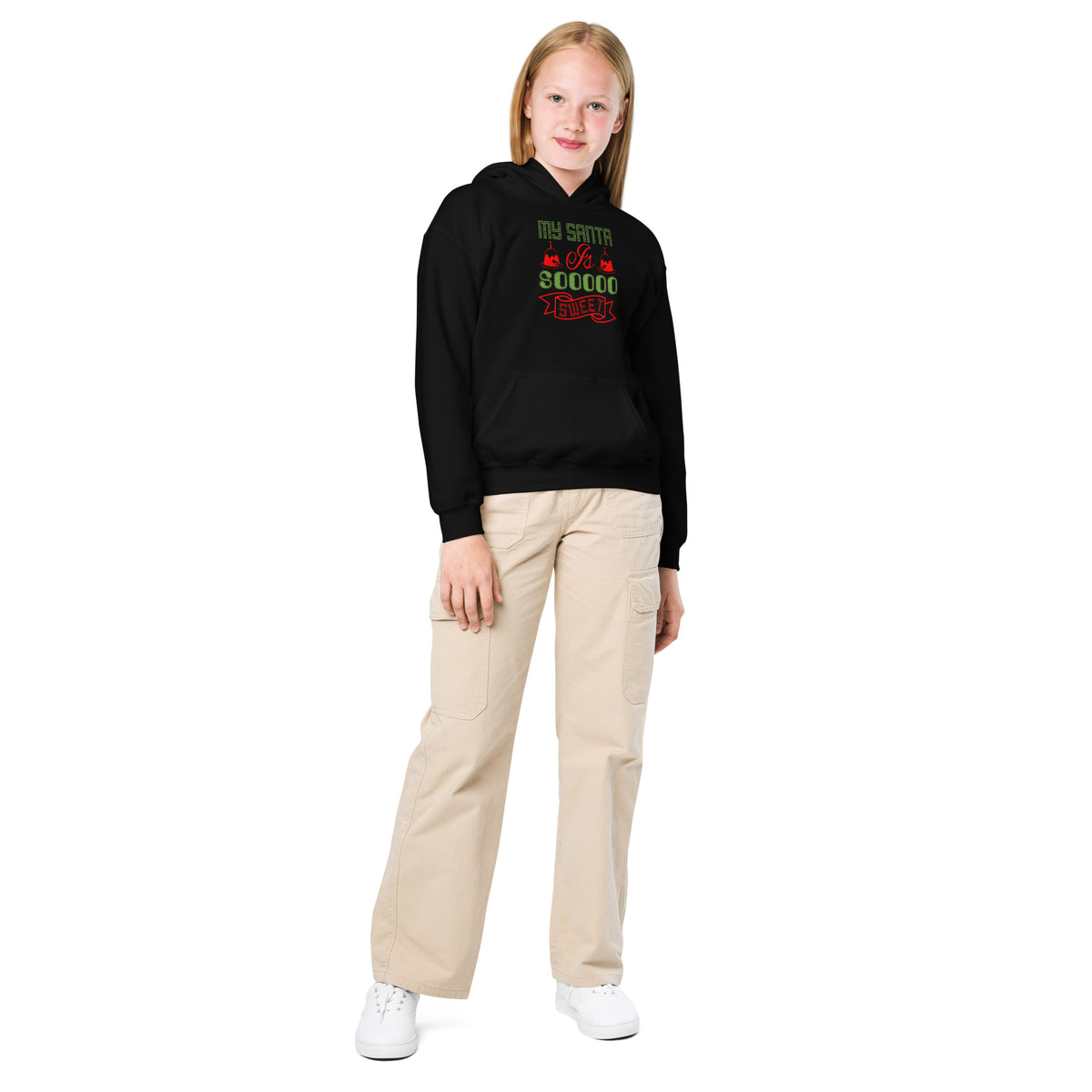 My Santa Is Soooo Sweet Christmas Kids Hoodie