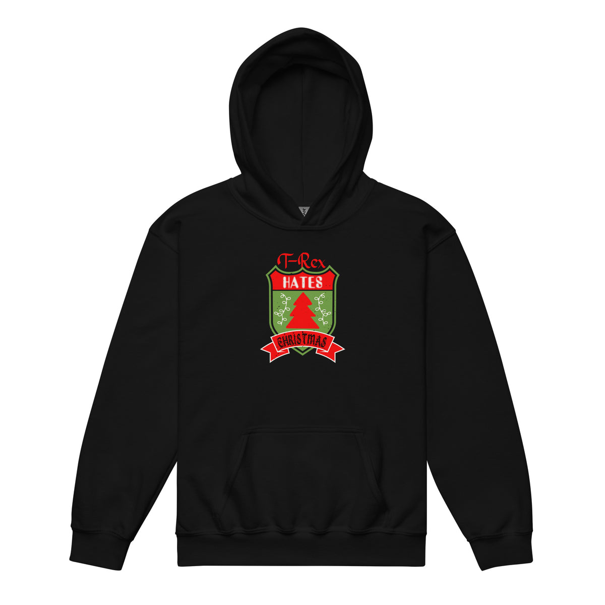 T-Rex Hates Christmas Kids Hoodie
