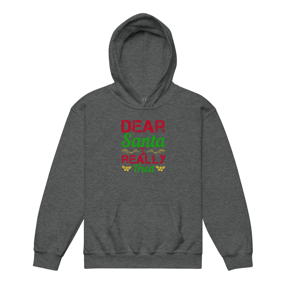Dear Santa, I Really Tried Christmas Kids Hoodie