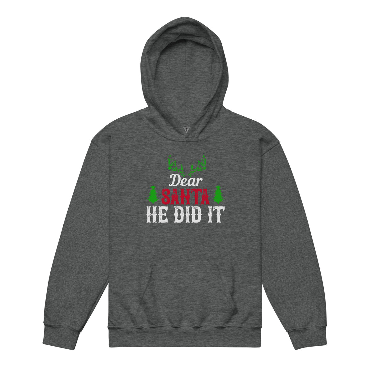 Dear Santa, He Did It Christmas Kids Hoodie