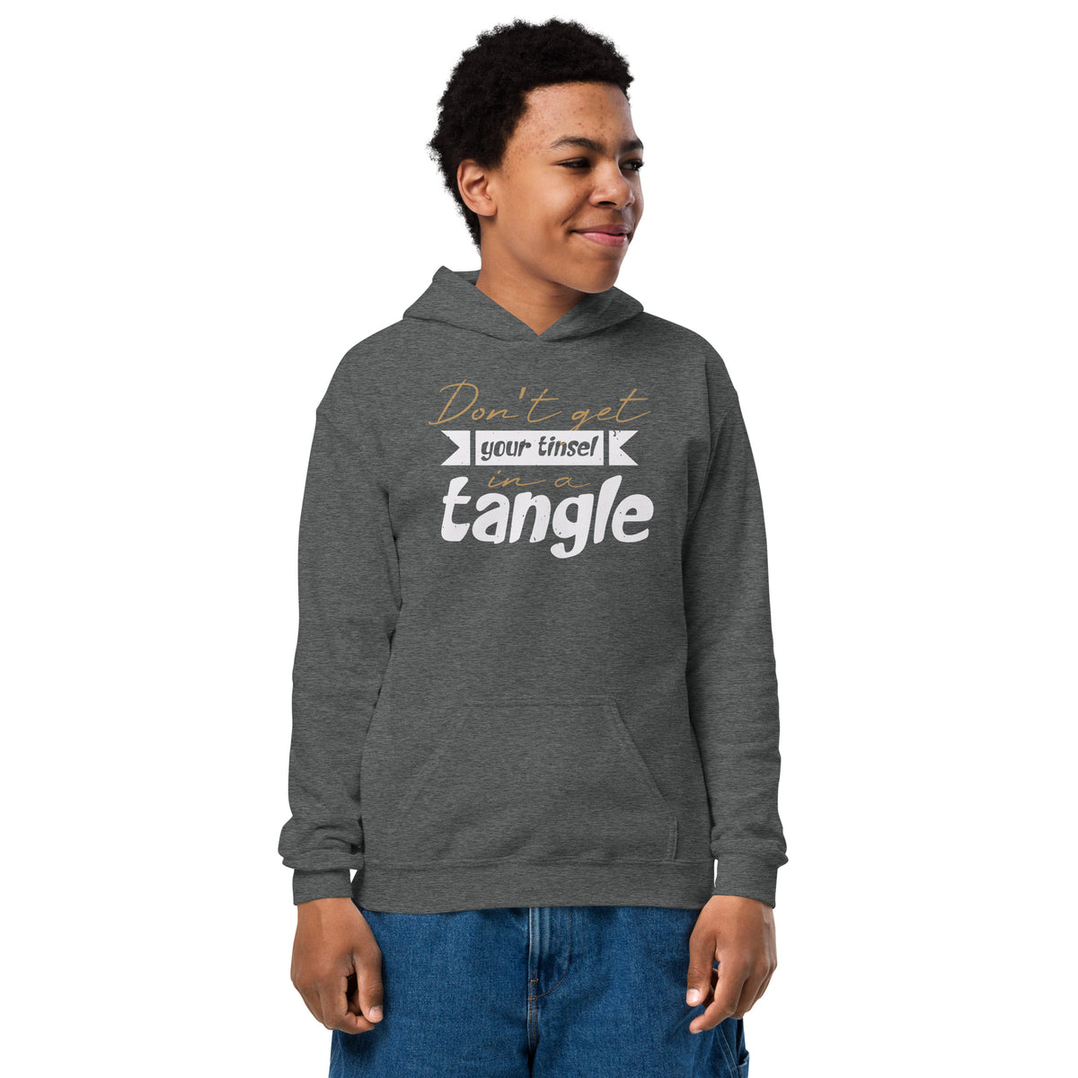 Don't Get Your Tinsel in a Tangle Christmas Kids Hoodie