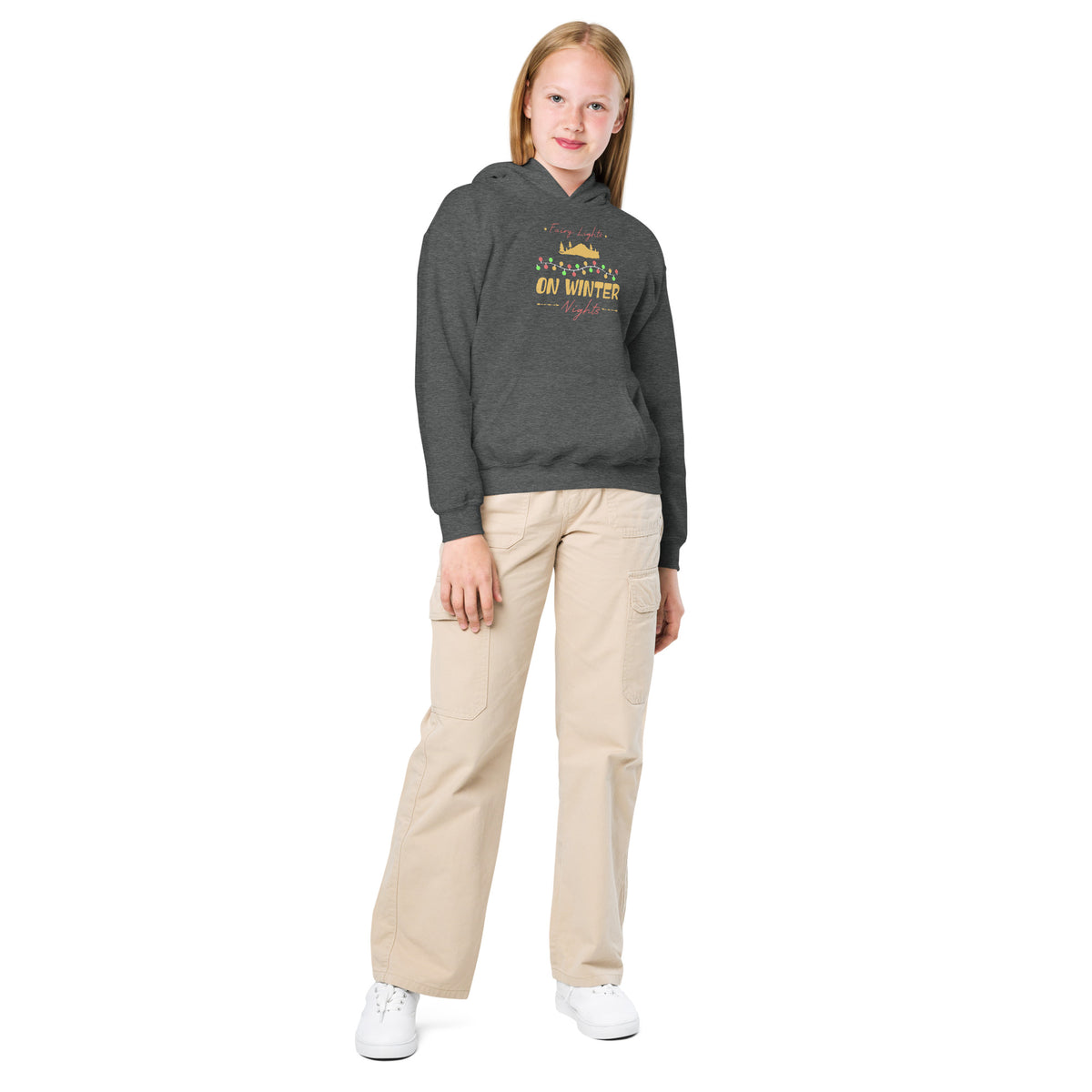 Fairy Lights on Winter Nights Christmas Kids Hoodie