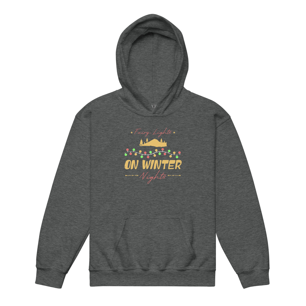 Fairy Lights on Winter Nights Christmas Kids Hoodie