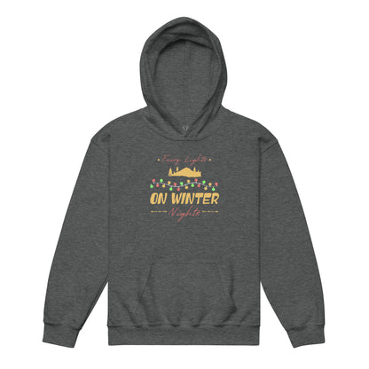 Fairy Lights on Winter Nights Christmas Kids Hoodie