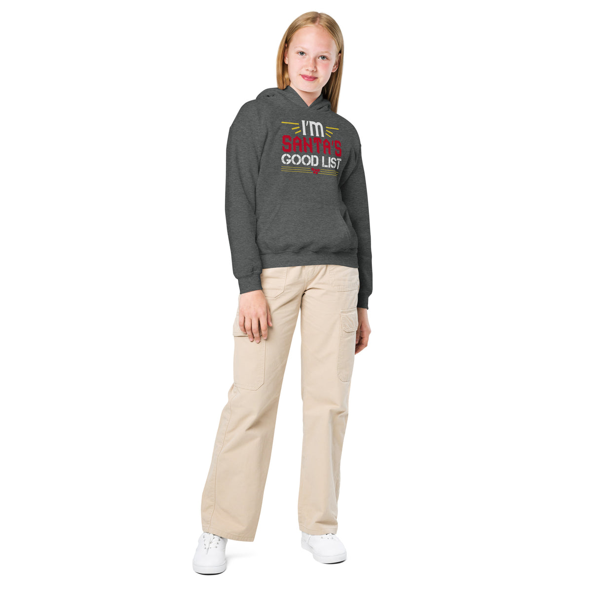 I'm on Santa's Good List Christmas Kids Hoodie