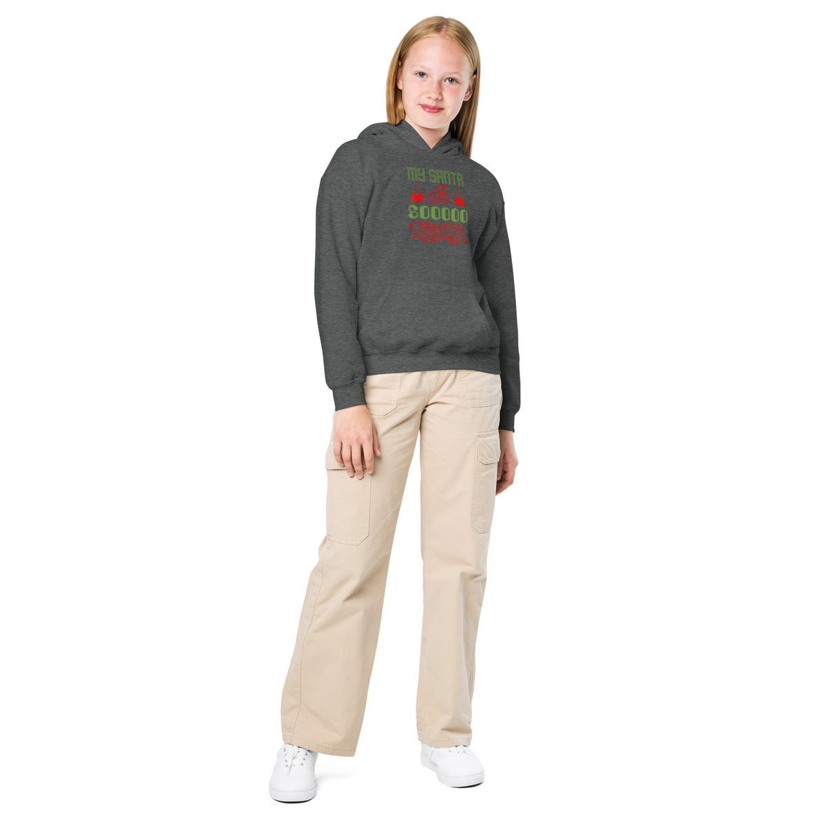My Santa Is Soooo Sweet Christmas Kids Hoodie