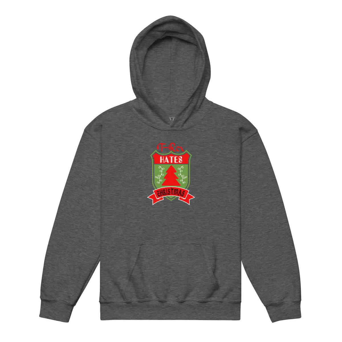 T-Rex Hates Christmas Kids Hoodie