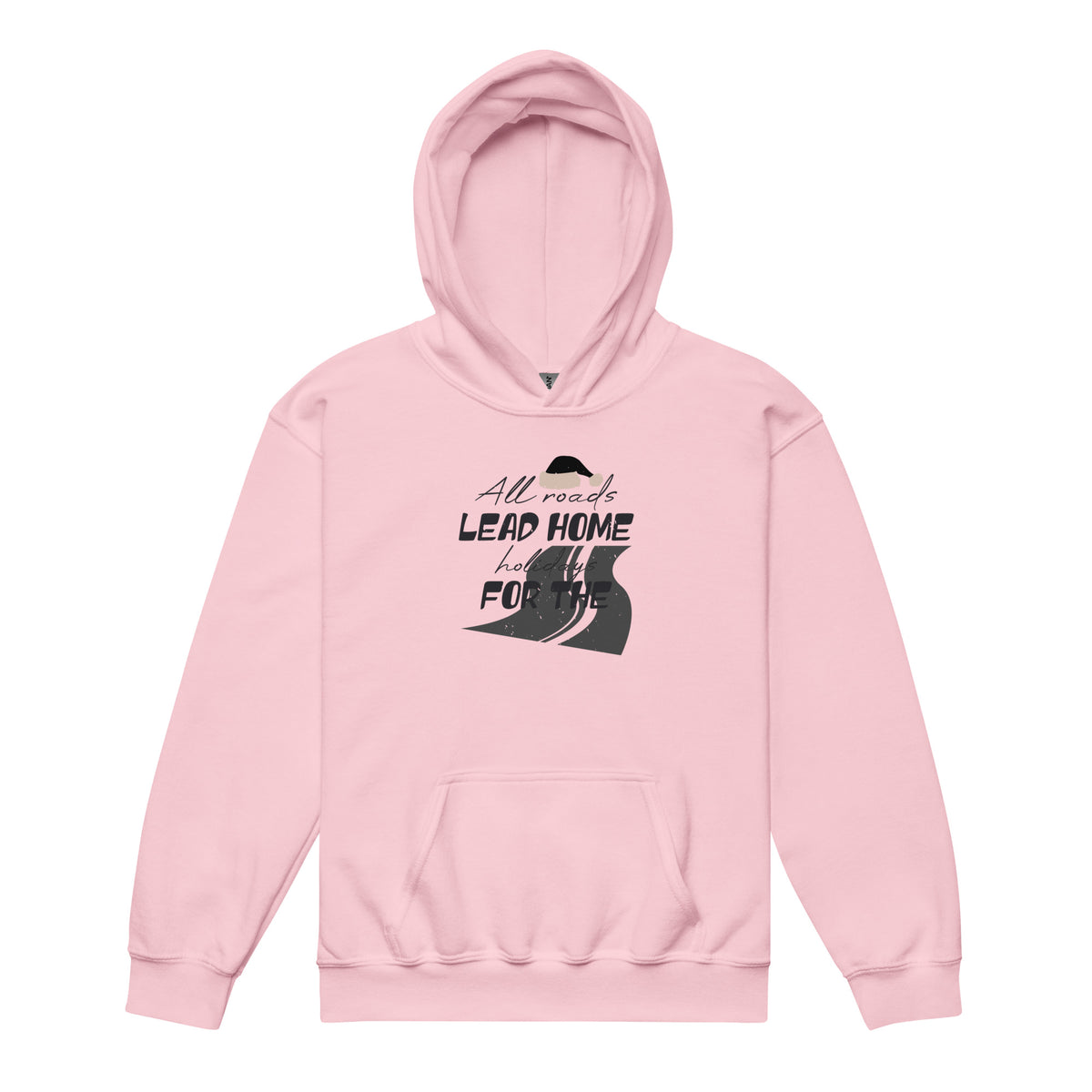 All Roads Lead Home for the Holidays Christmas Kids Hoodie