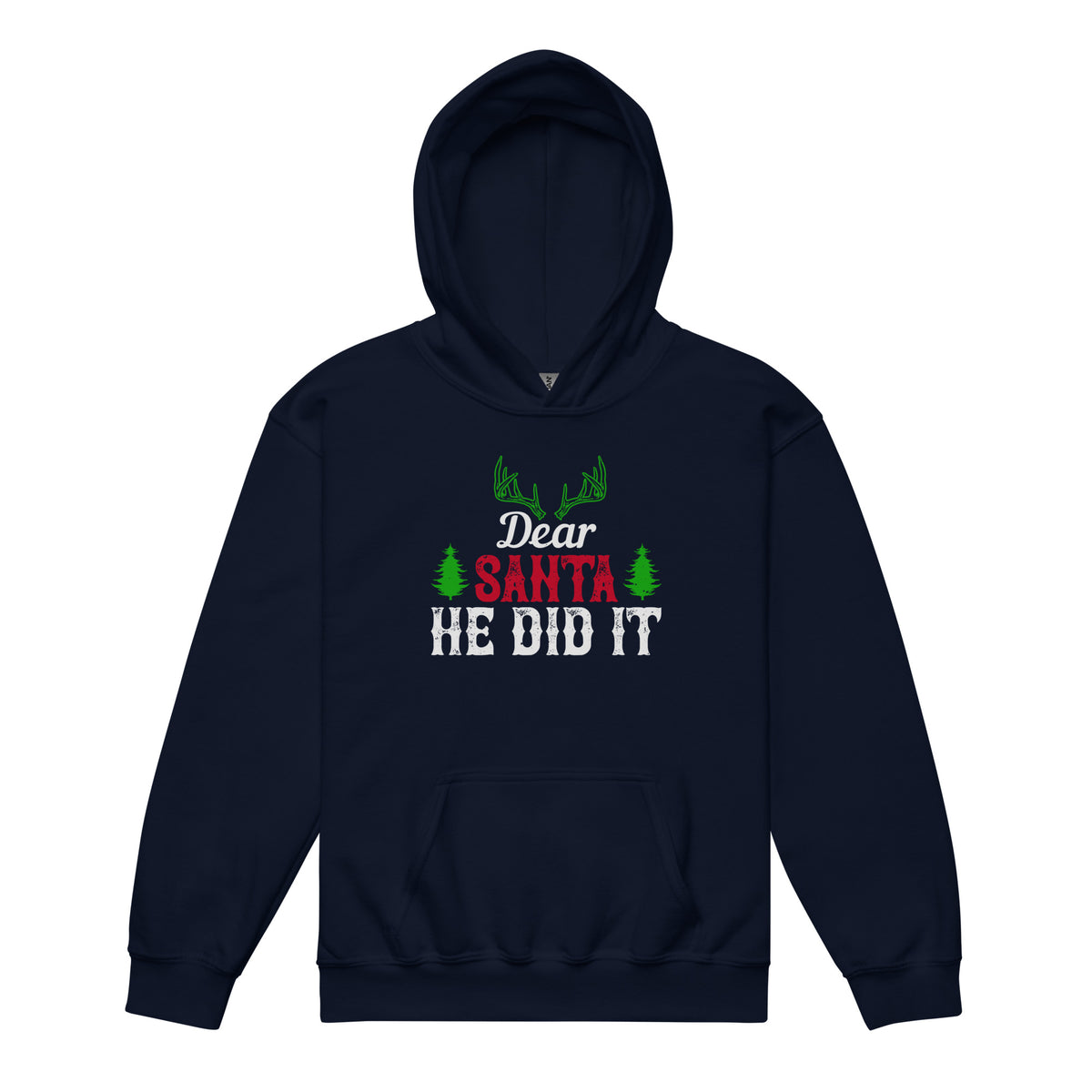 Dear Santa, He Did It Christmas Kids Hoodie