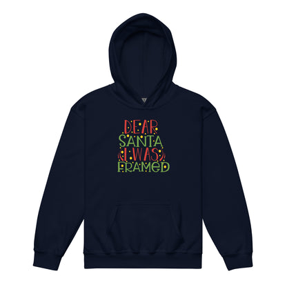 Dear Santa, I Was Framed Christmas Kids Hoodie