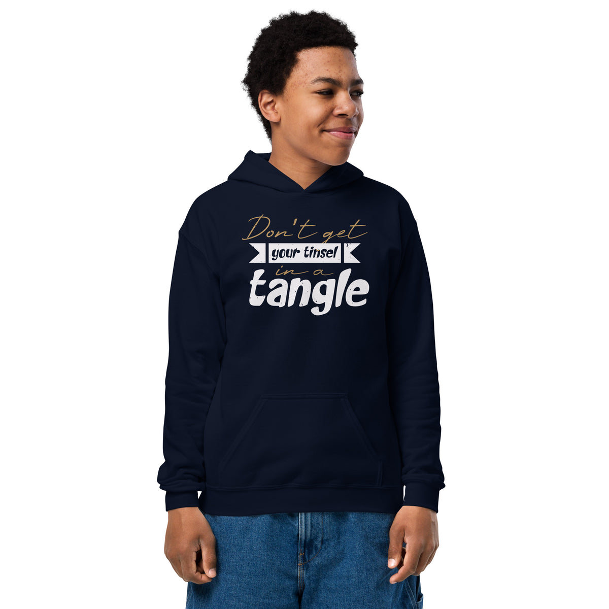 Don't Get Your Tinsel in a Tangle Christmas Kids Hoodie