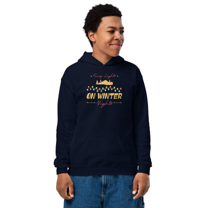 Fairy Lights on Winter Nights Christmas Kids Hoodie