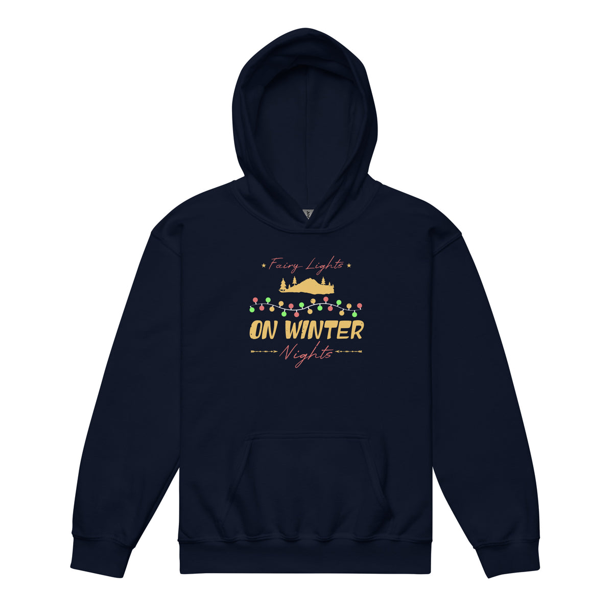 Fairy Lights on Winter Nights Christmas Kids Hoodie