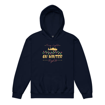 Fairy Lights on Winter Nights Christmas Kids Hoodie