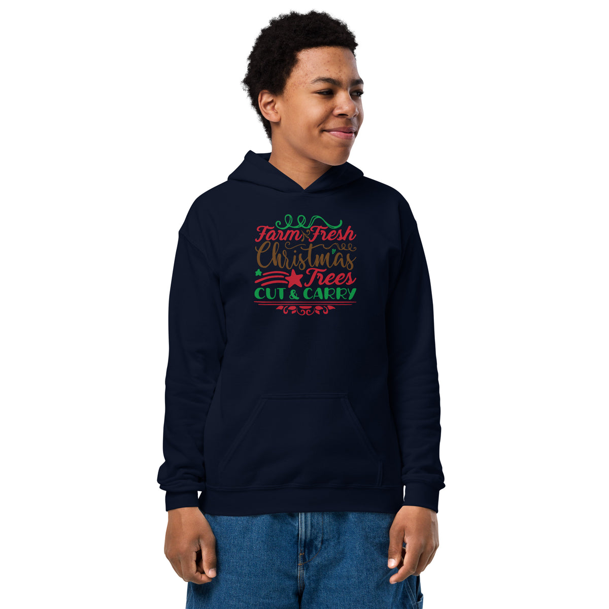 Farm Fresh Christmas Trees, Cut & Carry Kids Hoodie
