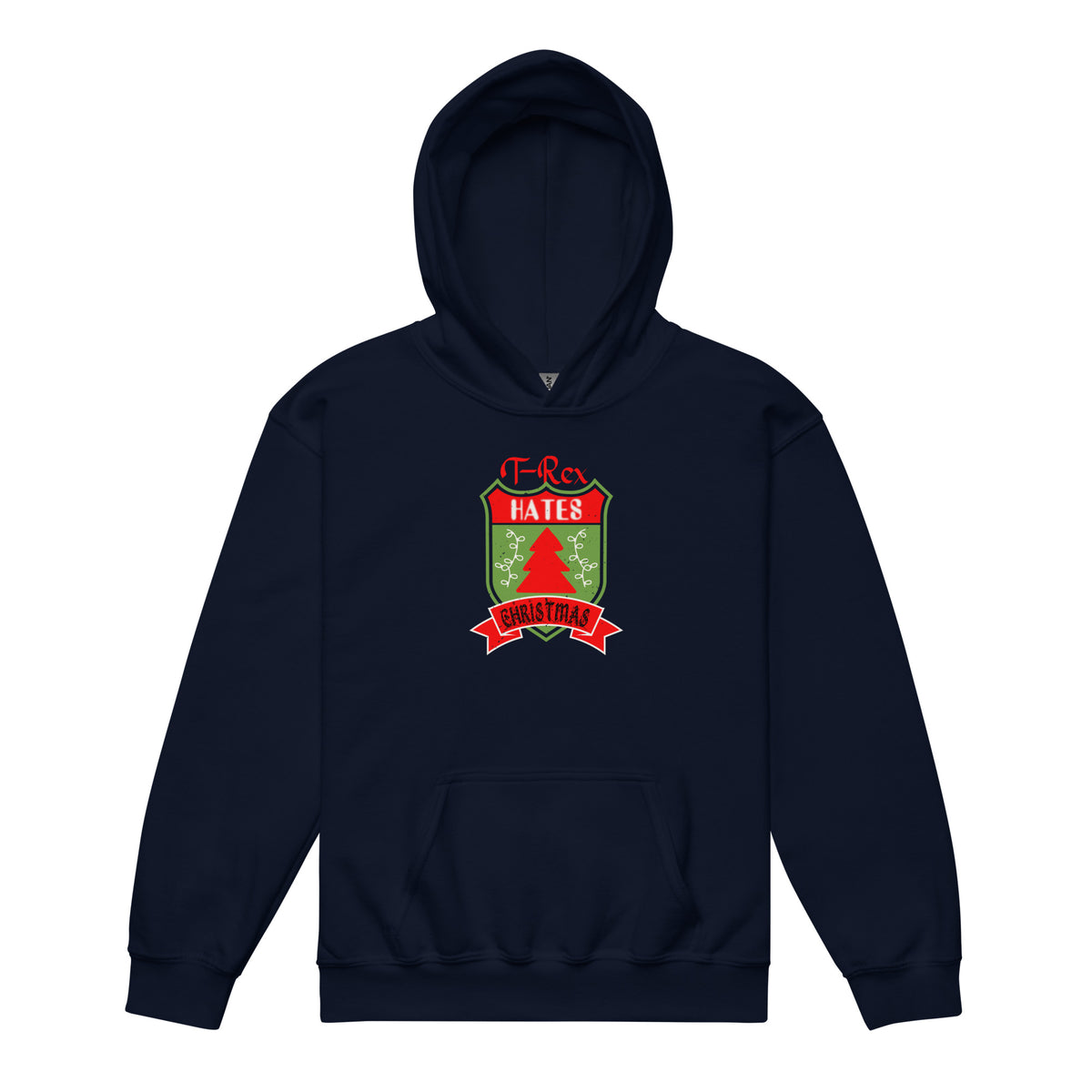 T-Rex Hates Christmas Kids Hoodie