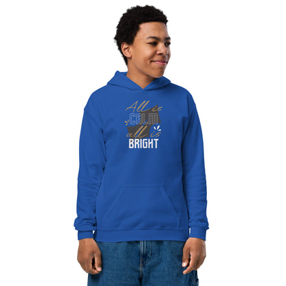 All Is Calm, All Is Bright Christmas Kids Hoodie