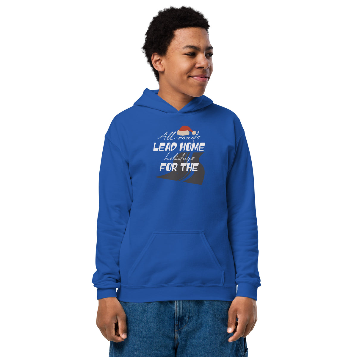 All Roads Lead Home for the Holidays Christmas Kids Hoodie