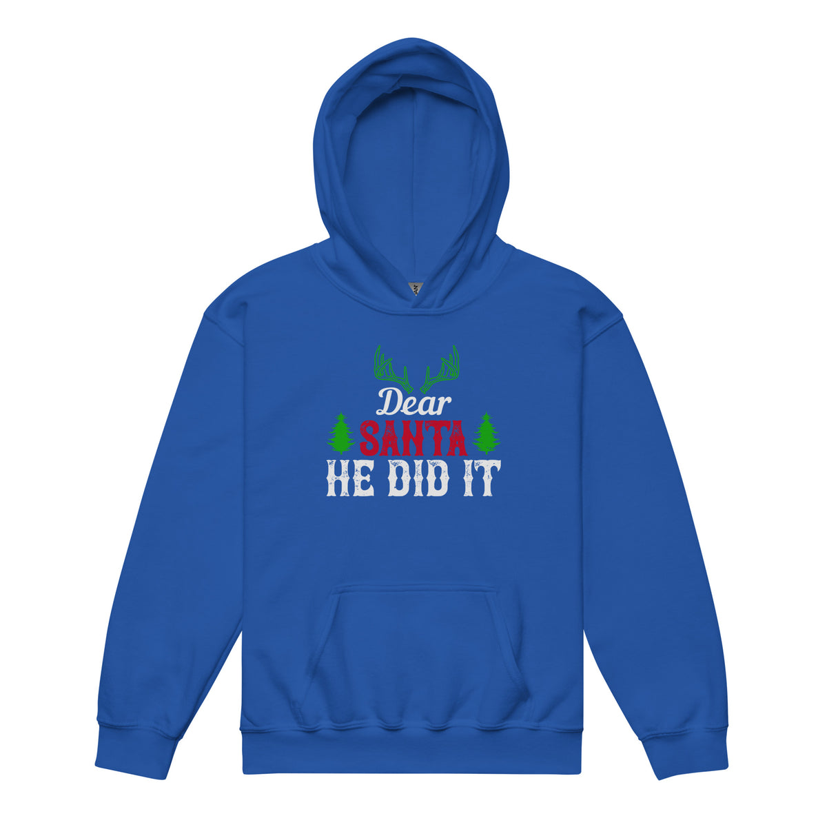 Dear Santa, He Did It Christmas Kids Hoodie