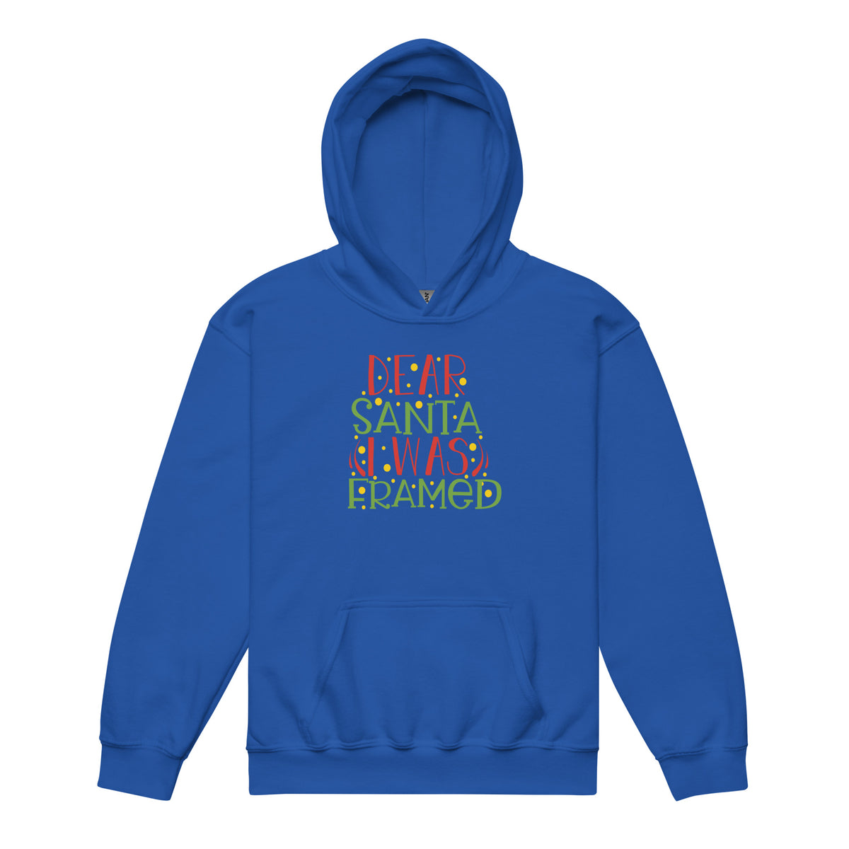 Dear Santa, I Was Framed Christmas Kids Hoodie