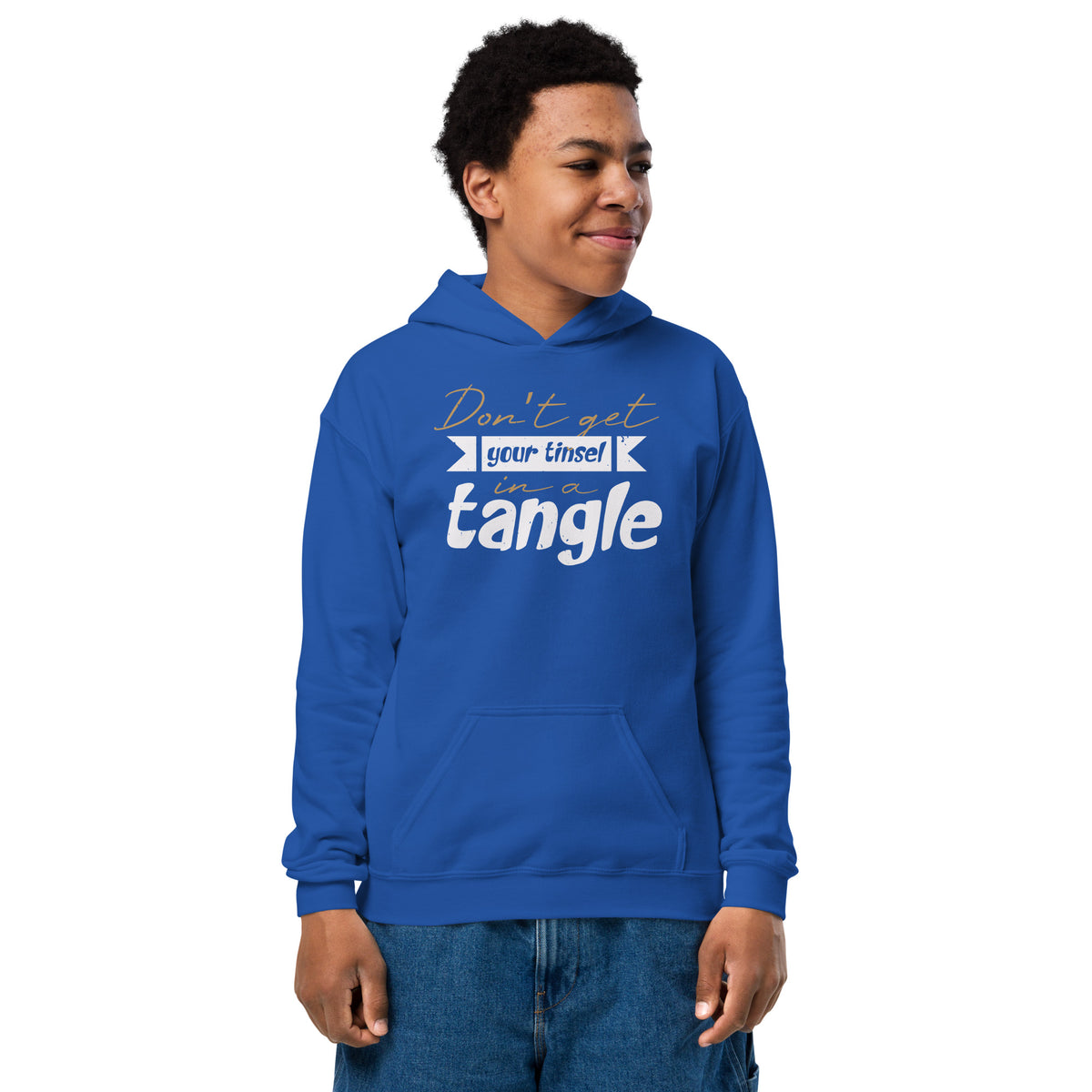 Don't Get Your Tinsel in a Tangle Christmas Kids Hoodie