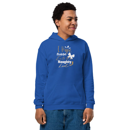 I Hope Rudolph Eats the Naughty List Christmas Kids Hoodie