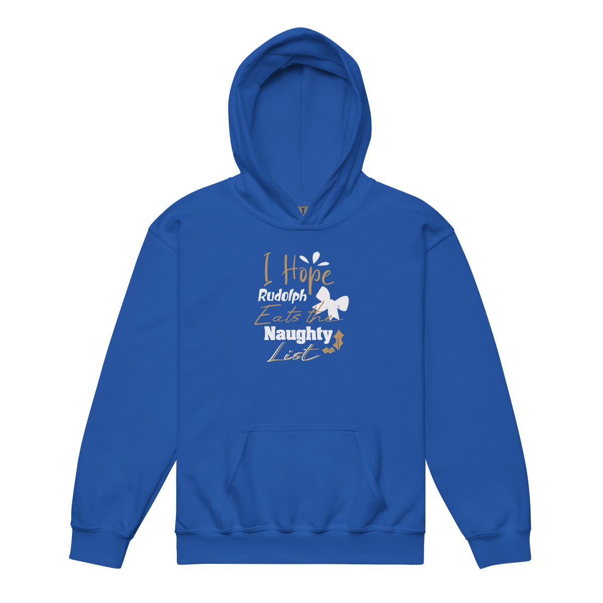 I Hope Rudolph Eats the Naughty List Christmas Kids Hoodie