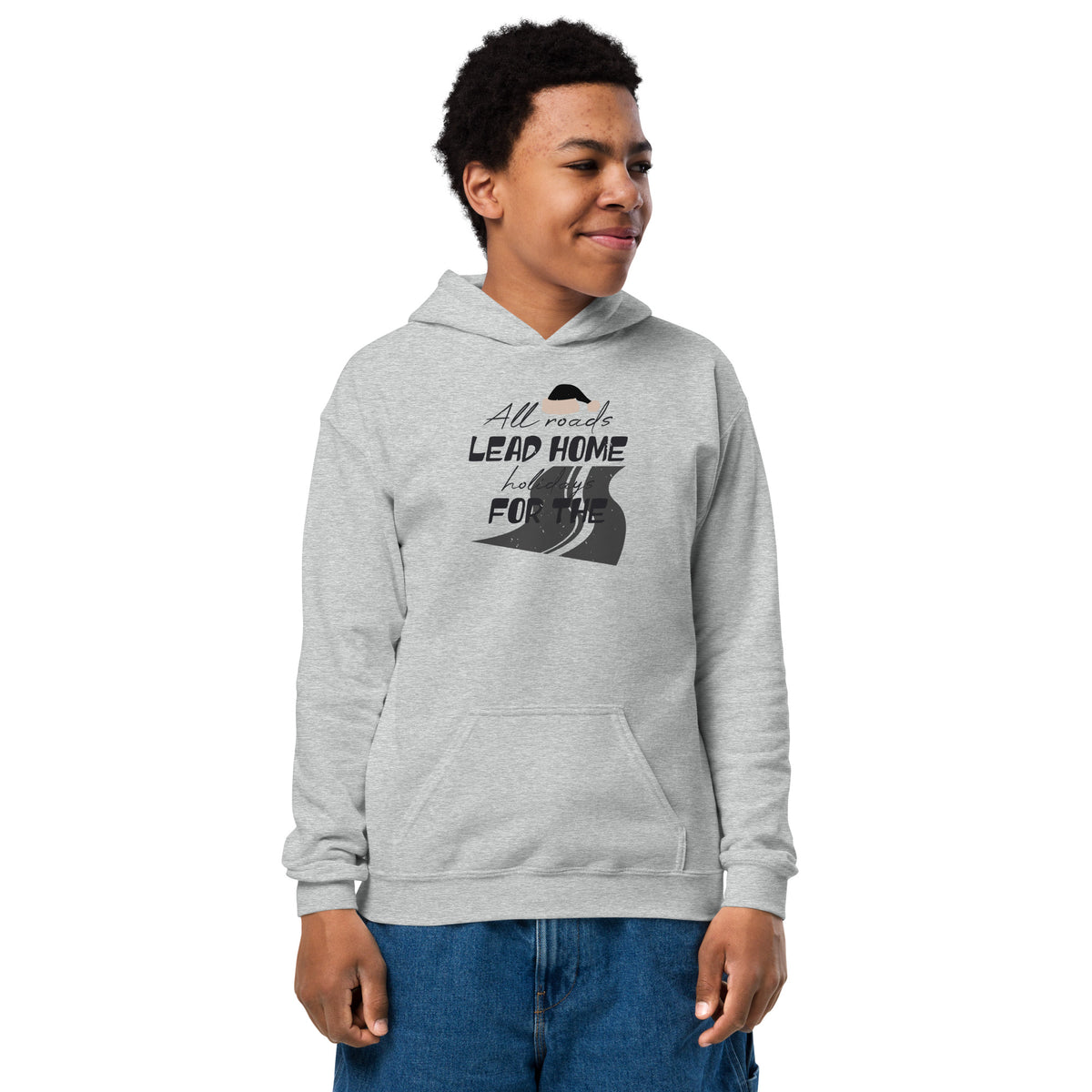 All Roads Lead Home for the Holidays Christmas Kids Hoodie