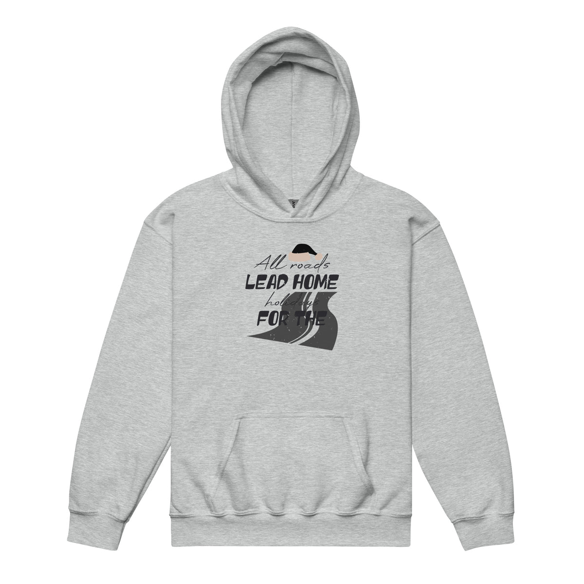 All Roads Lead Home for the Holidays Christmas Kids Hoodie