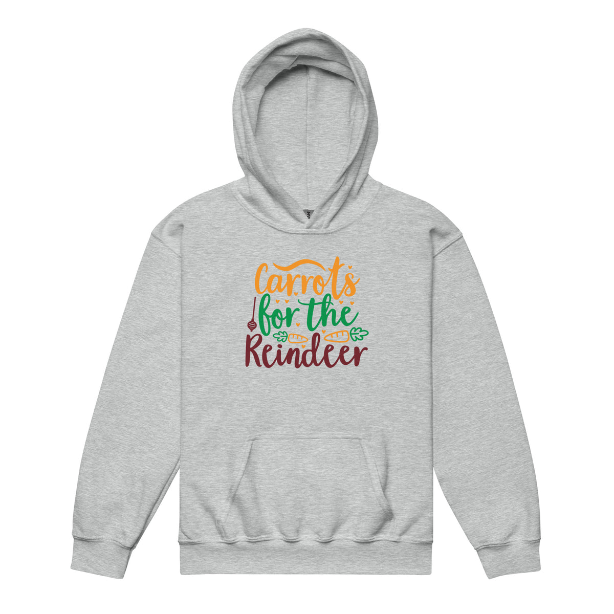 Carrots for the Reindeer Christmas Kids Hoodie
