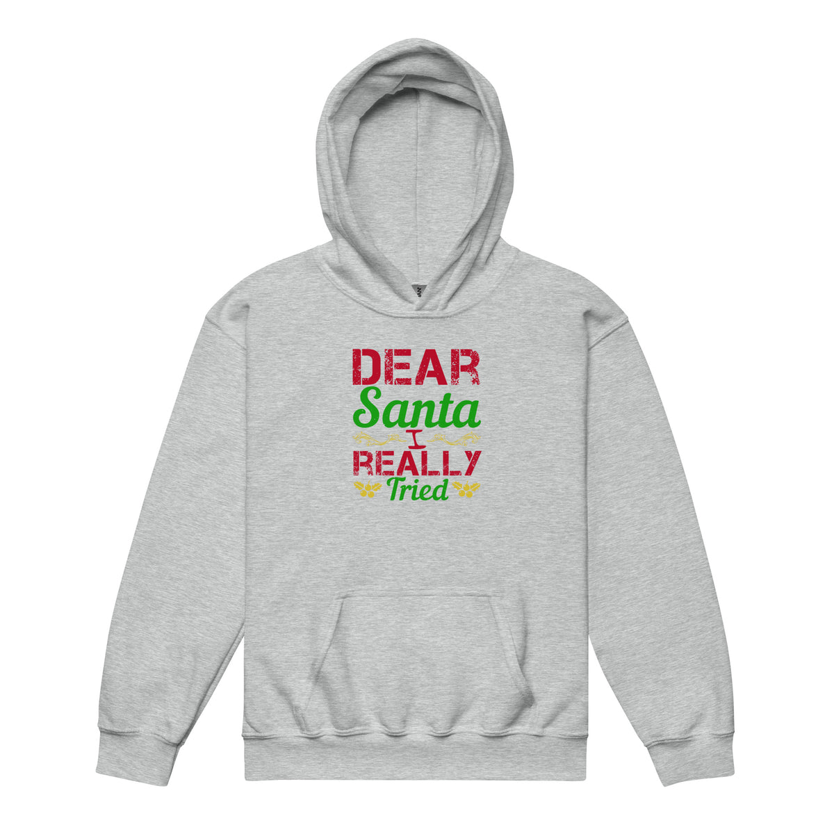 Dear Santa, I Really Tried Christmas Kids Hoodie