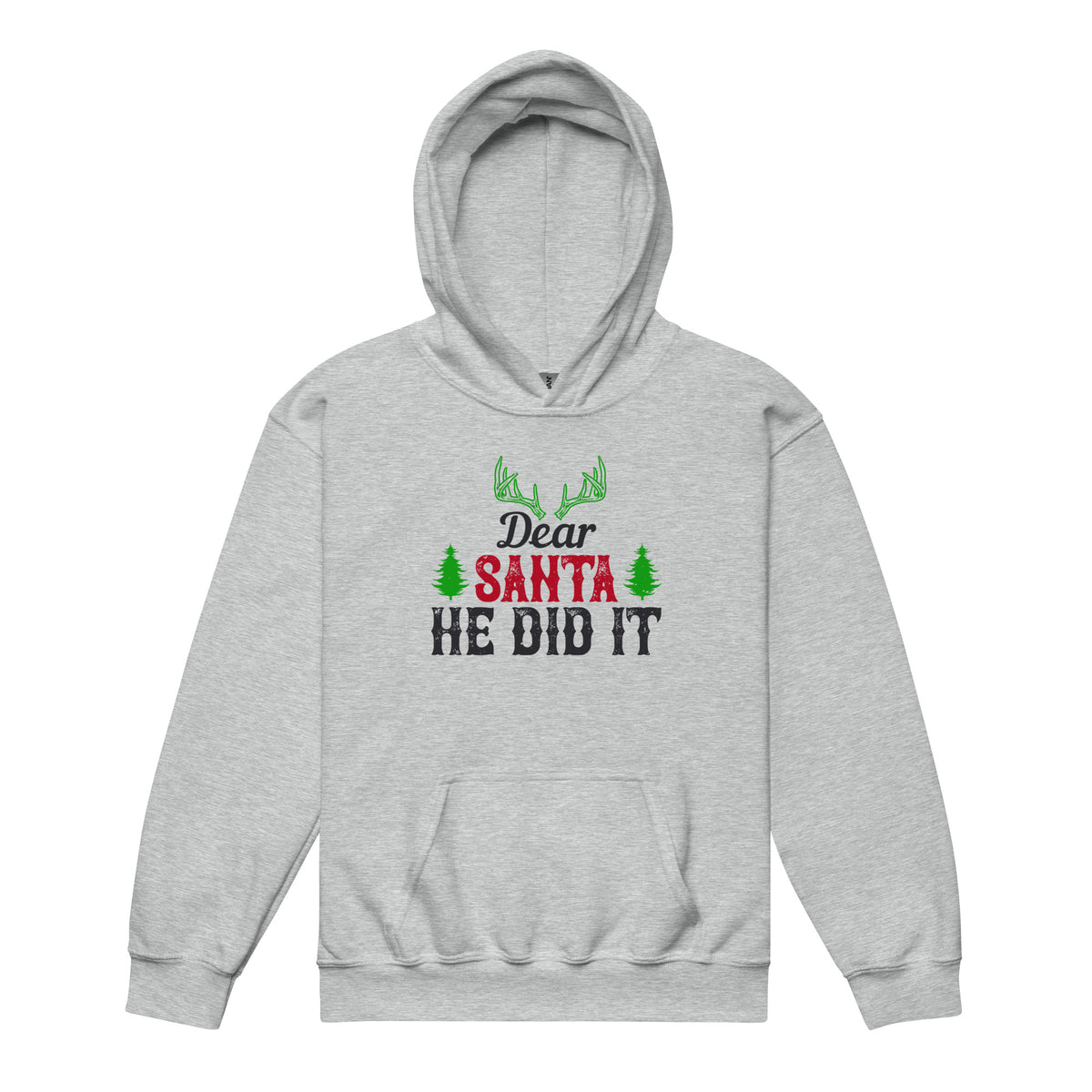 Dear Santa, He Did It Christmas Kids Hoodie