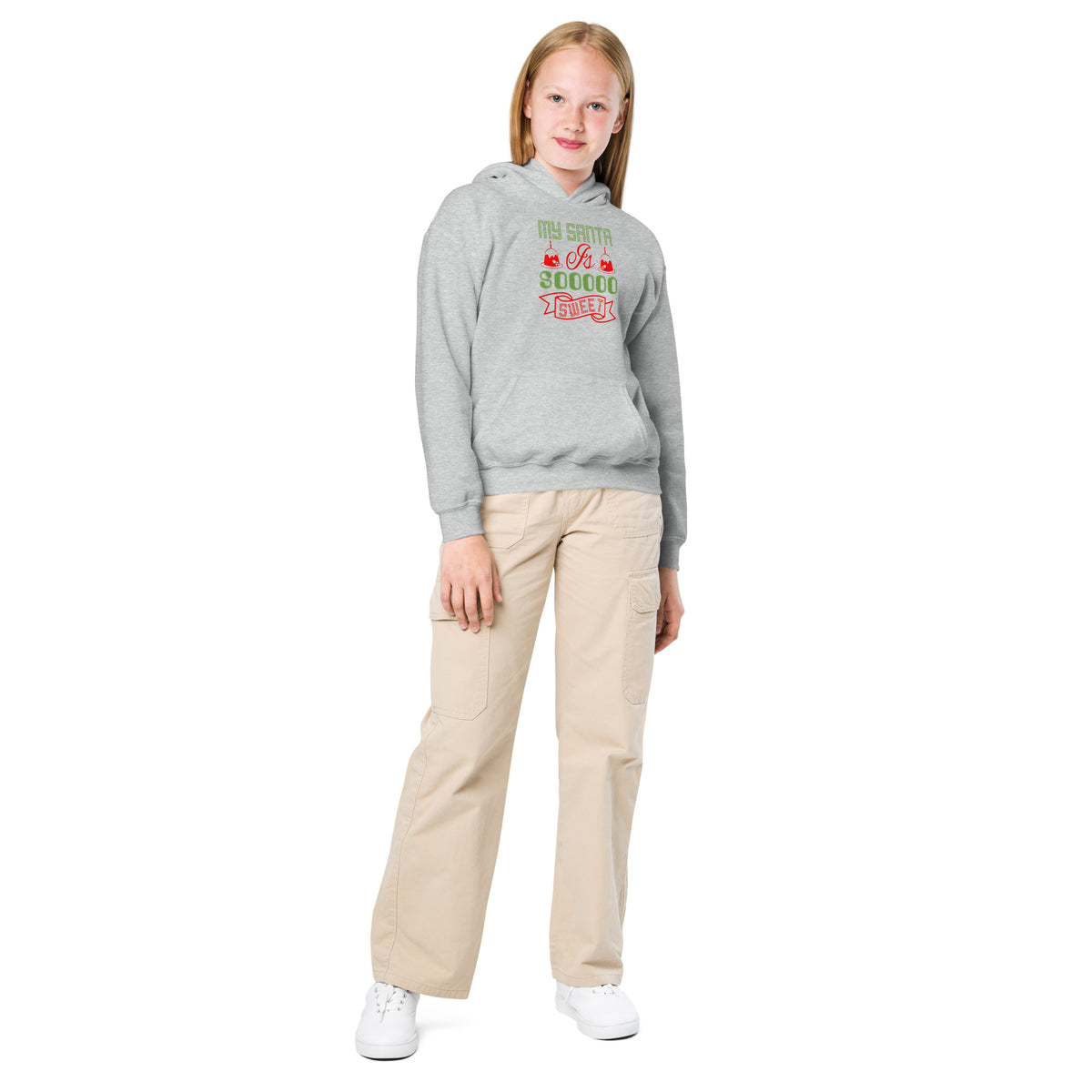 My Santa Is Soooo Sweet Christmas Kids Hoodie