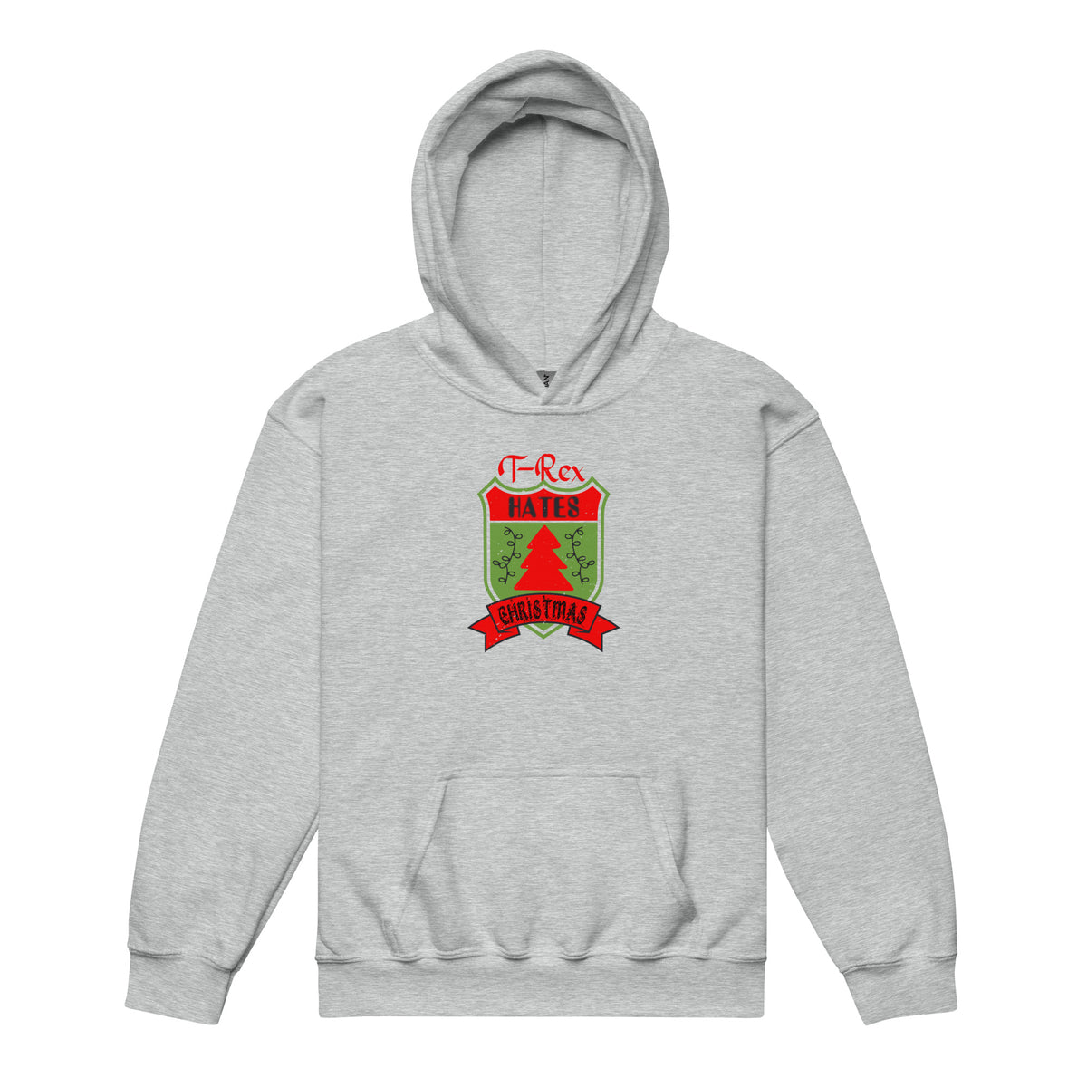 T-Rex Hates Christmas Kids Hoodie
