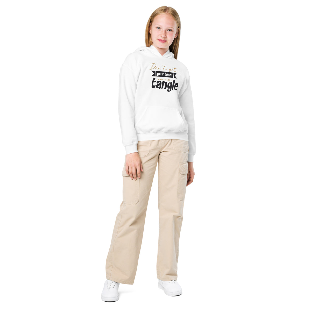 Don't Get Your Tinsel in a Tangle Christmas Kids Hoodie