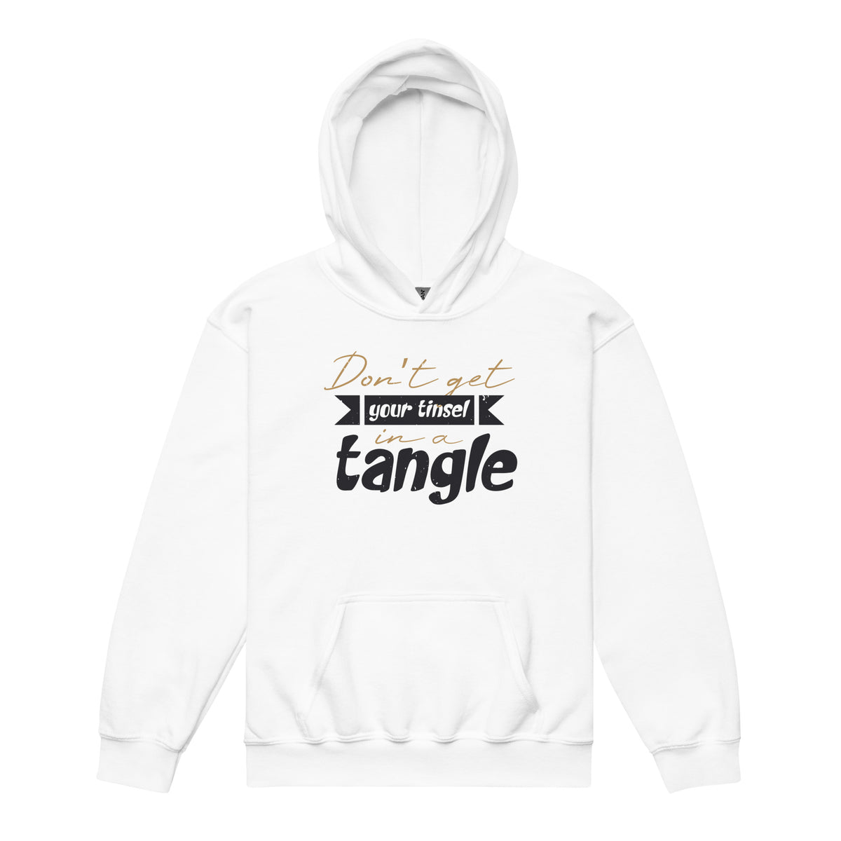 Don't Get Your Tinsel in a Tangle Christmas Kids Hoodie