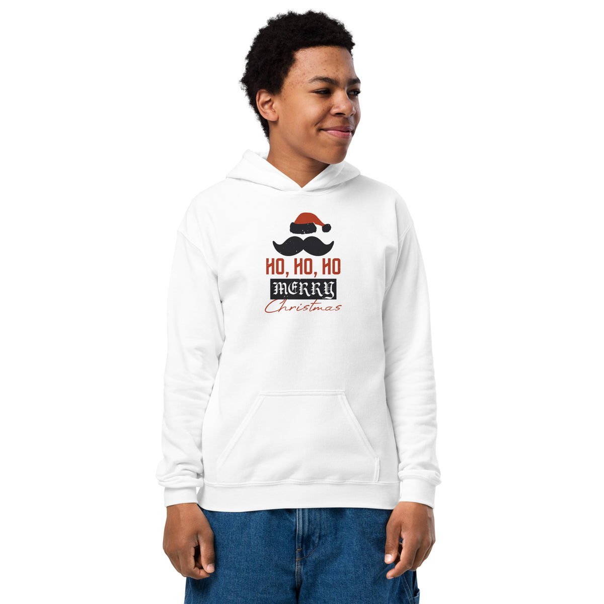 Ho Ho Ho Merry Christmas Kids Hoodie