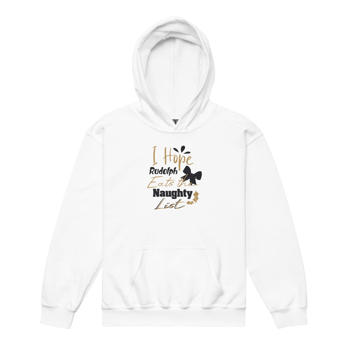 I Hope Rudolph Eats the Naughty List Christmas Kids Hoodie