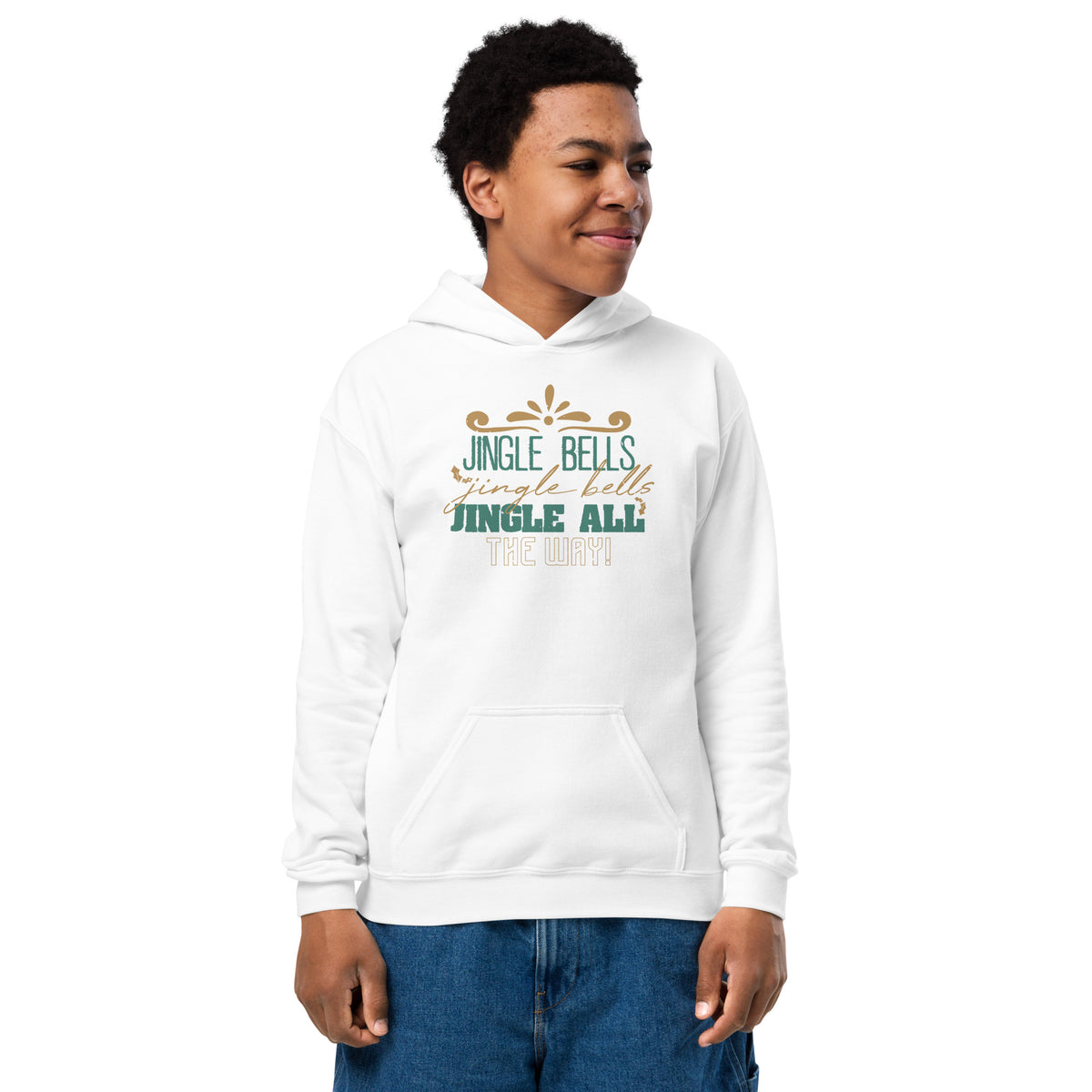 Jingle Bells, Jingle All the Way Christmas Kids Hoodie