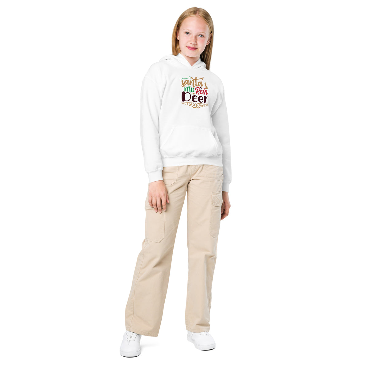 Santa's Little Reindeer Christmas Kids Hoodie